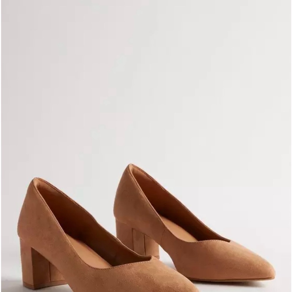 Torrid Tan Suede Block Heel Pumps